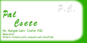 pal csete business card